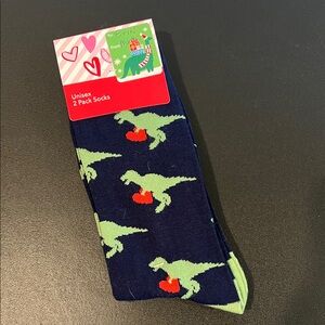 Navy T Rex/Dinosaur Tall Socks OS